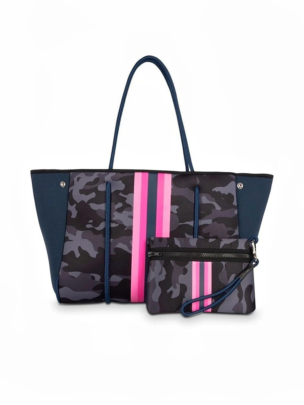 Haute Shore Greyson Epic Neoprene Tote Blue & Pink